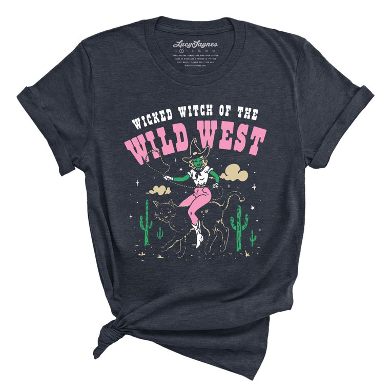 Wicked Witch Of The Wild West Graphic Tee - Heather Midnight Navy