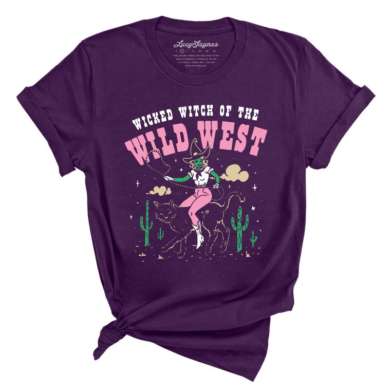 Wicked Witch Of The Wild West Graphic Tee - Team Purple