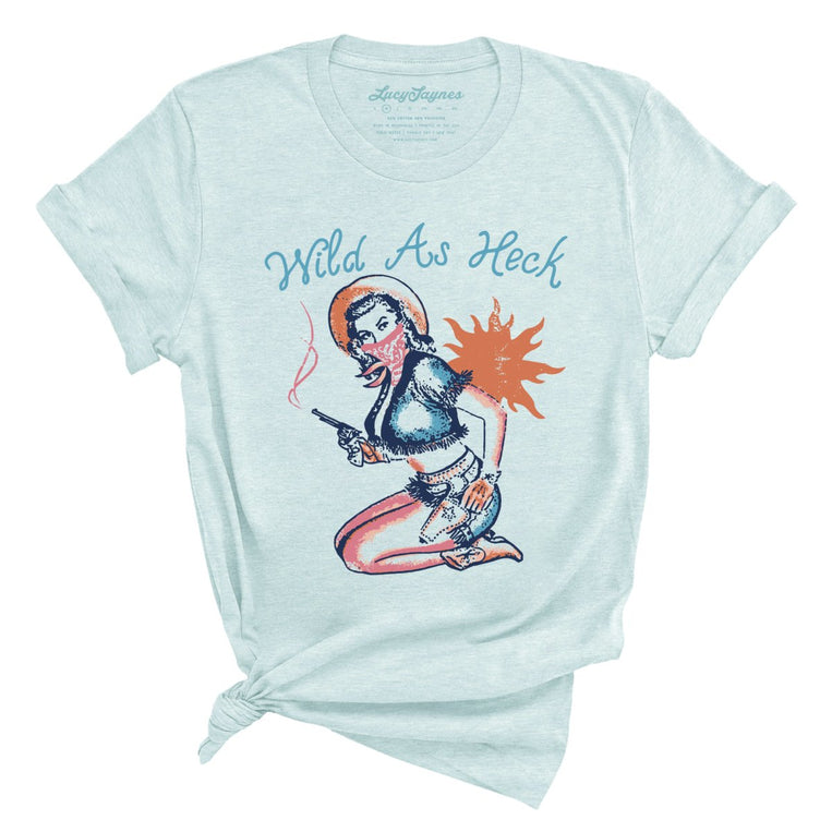 Wild as Heck Graphic Tee - Heather Ice Blue