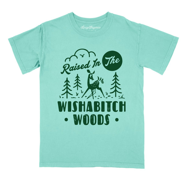 Wishabitch Woods Comfort Colors Graphic Tee - Chalky Mint