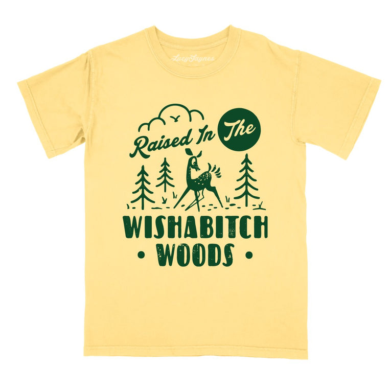 Wishabitch Woods Comfort Colors Graphic Tee - Butter