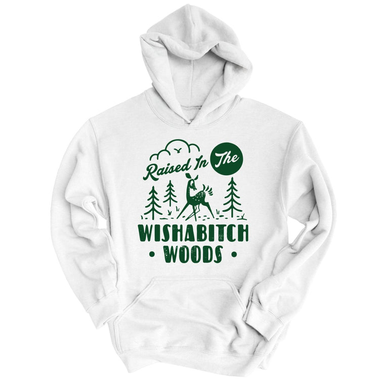 Wishabitch Woods Graphic Hoodie - White