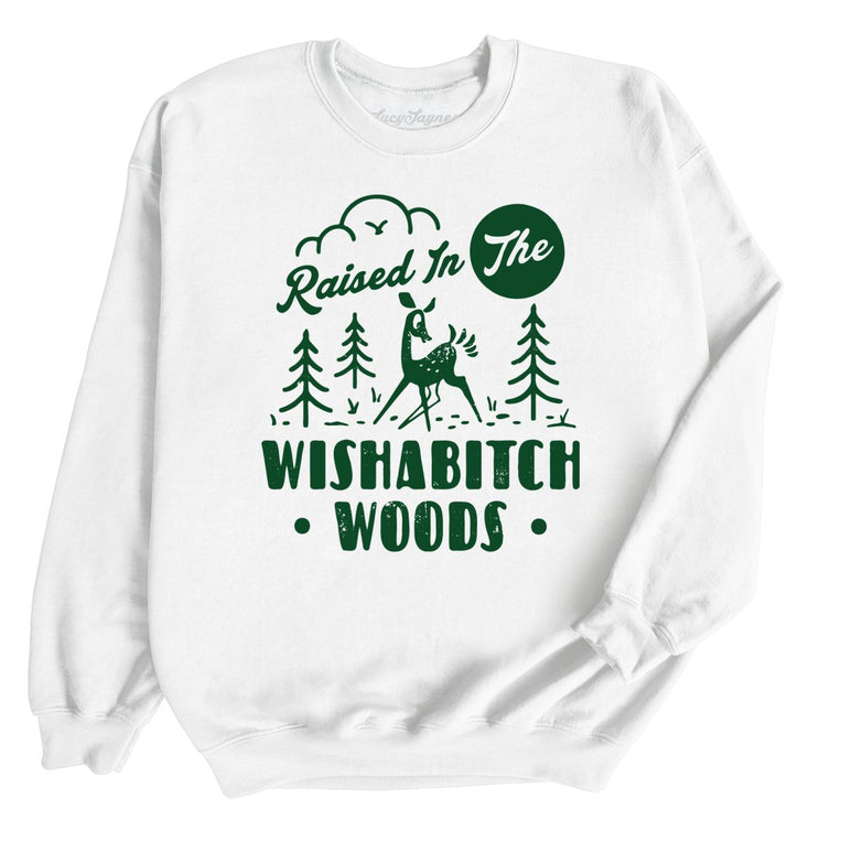 Wishabitch Woods Graphic Sweatshirt - White