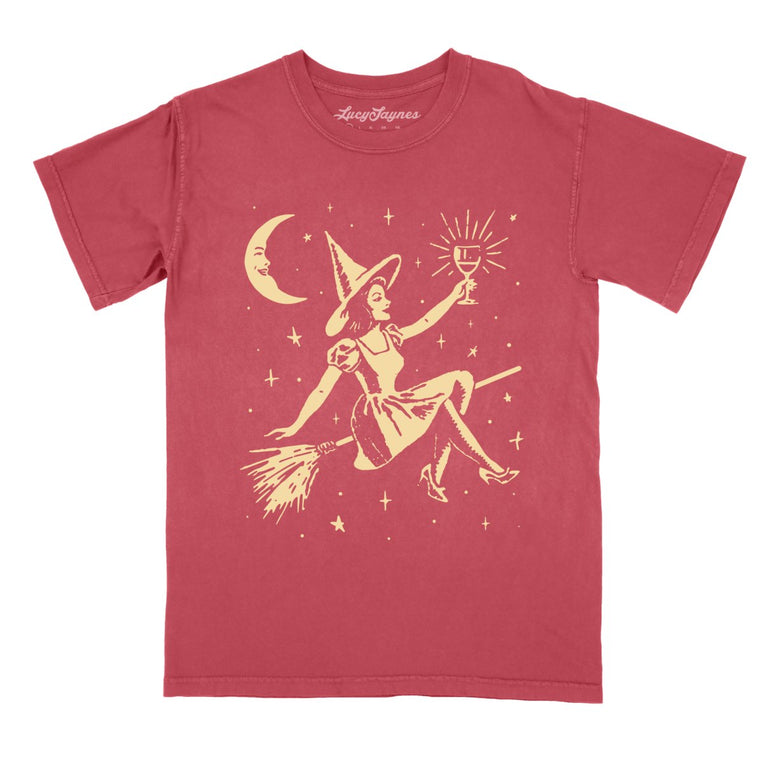 Witchy Wine Comfort Colors Graphic Tee