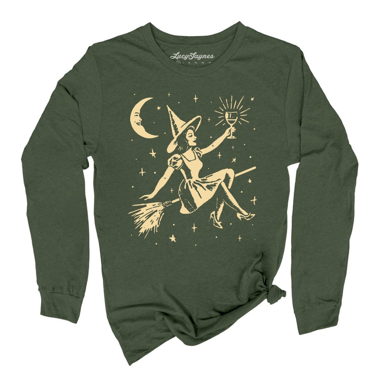 Witchy Wine Graphic Long Sleeve Tee