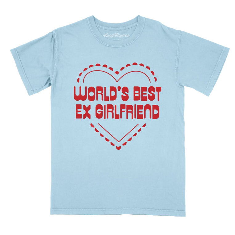 World's Best Ex Girlfriend Comfort Colors Graphic Tee - Chambray