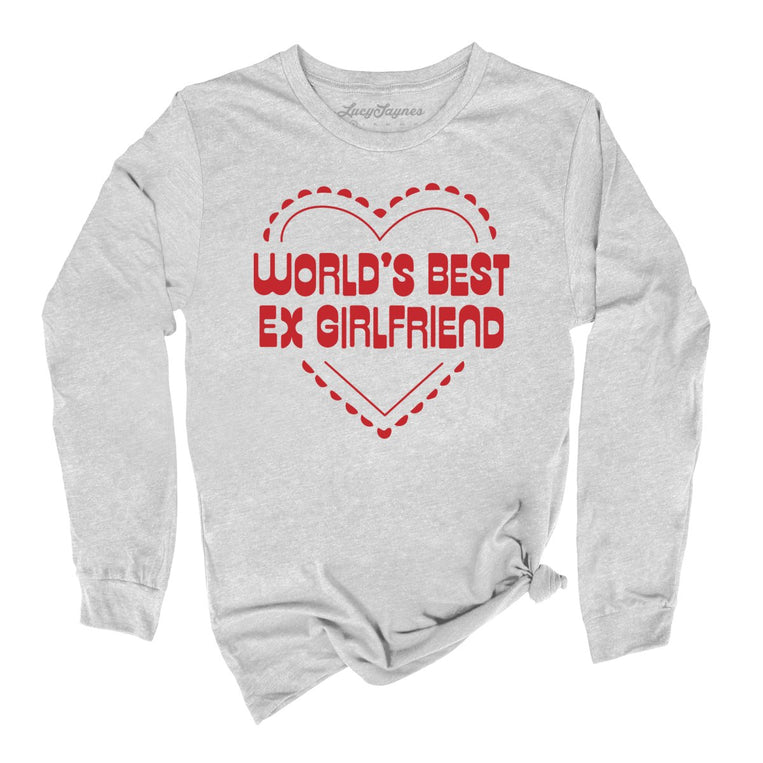 World's Best Ex Girlfriend Graphic Long Sleeve Tee - Athletic Heather