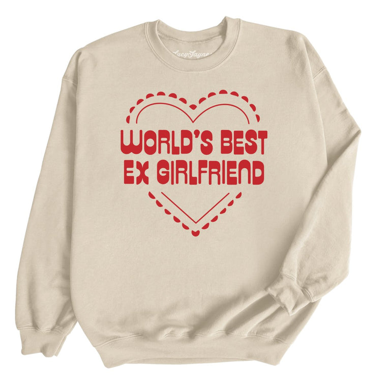World's Best Ex Girlfriend Graphic Sweatshirt - Sand