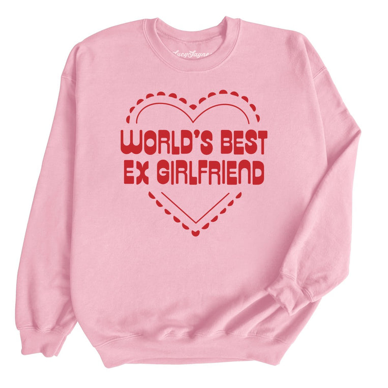 World's Best Ex Girlfriend Graphic Sweatshirt - Light Pink