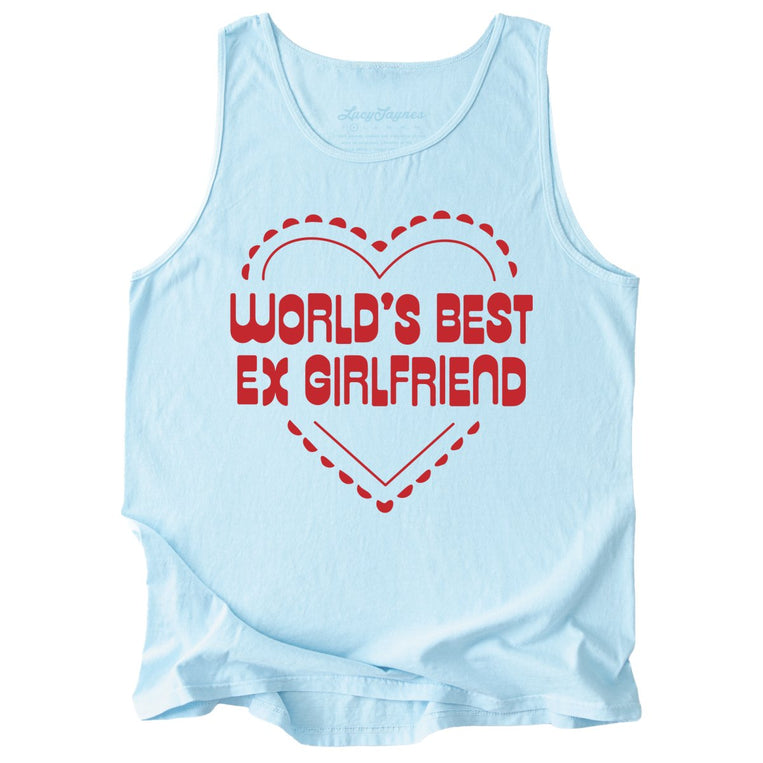 World's Best Ex Girlfriend Comfort Colors Graphic Tank Top - Chambray