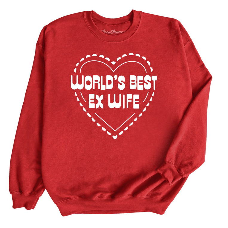 World's Best Ex Wife Graphic Sweatshirt - Red