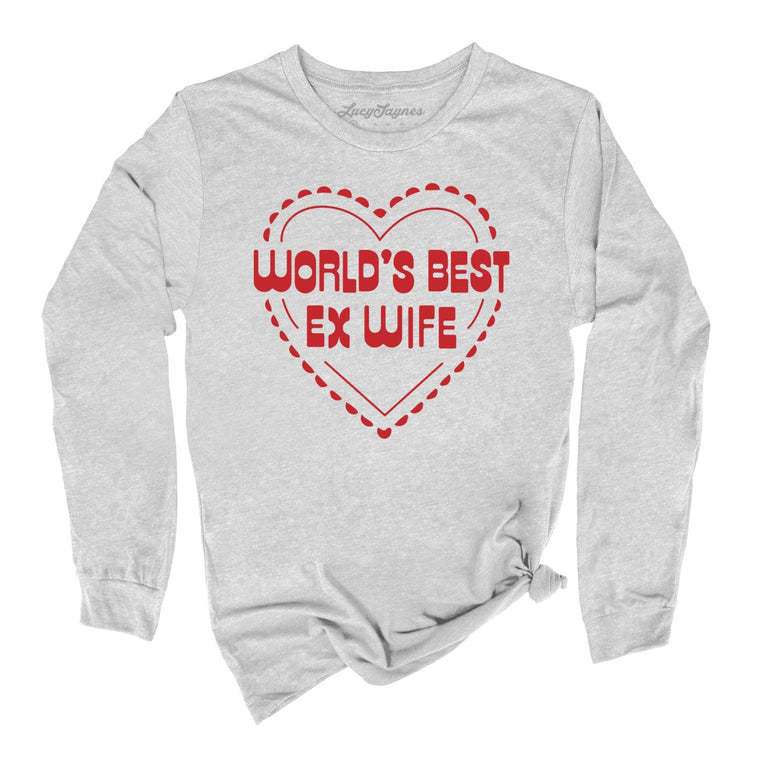 World's Best Ex Wife Graphic Long Sleeve Tee - Athletic Heather