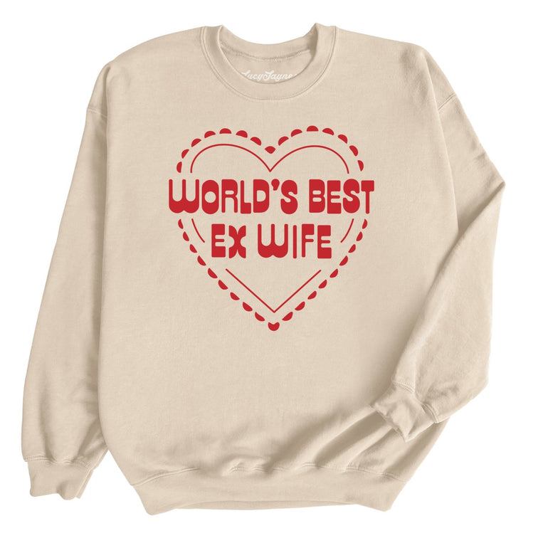 World's Best Ex Wife Graphic Sweatshirt - Sand