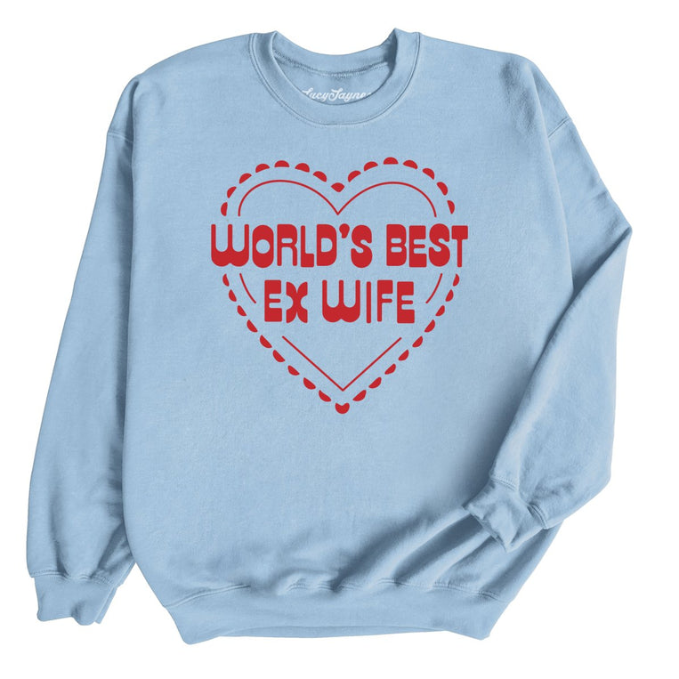 World's Best Ex Wife Graphic Sweatshirt - Light Blue