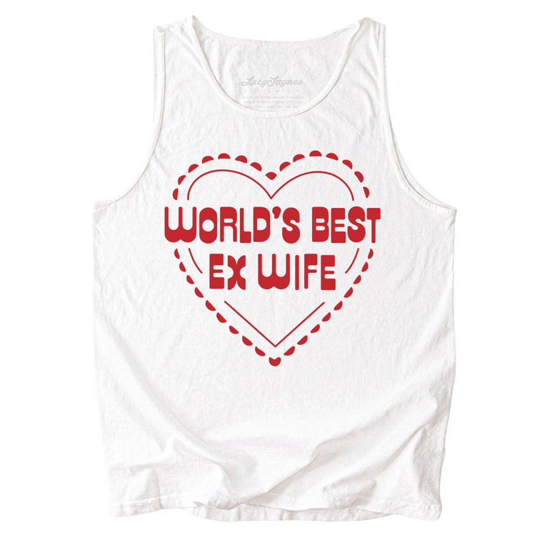 World's Best Ex Wife Comfort Colors Graphic Tank Top - White