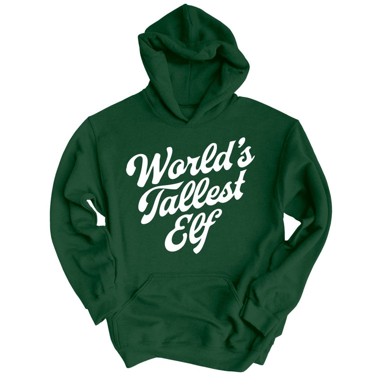World's Tallest Elf Graphic Hoodie - Forest Green