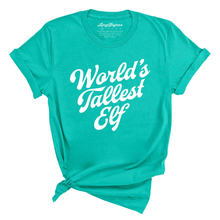 World's Tallest Elf Graphic Tee - Teal