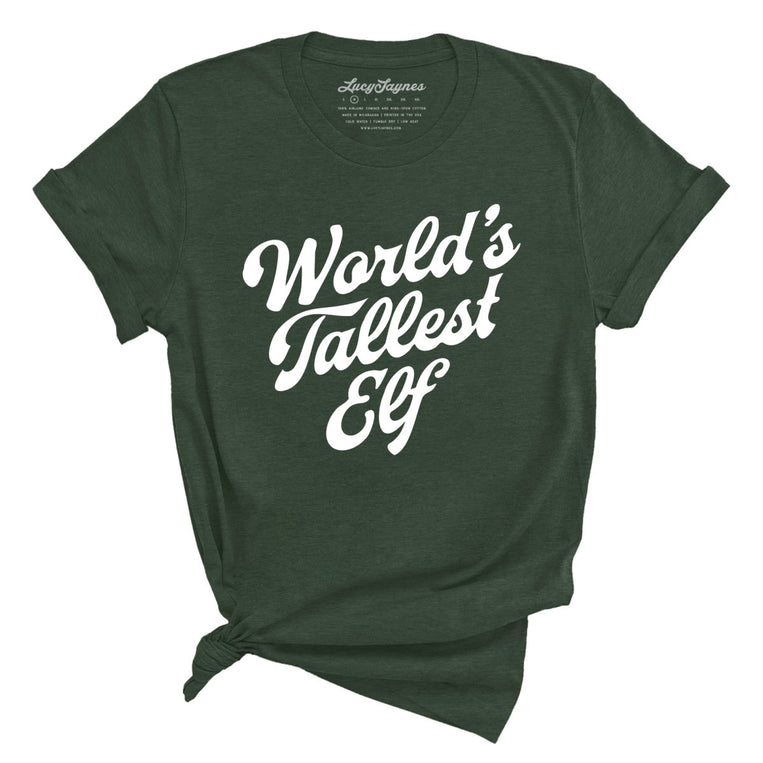 World's Tallest Elf Graphic Tee - Heather Forest