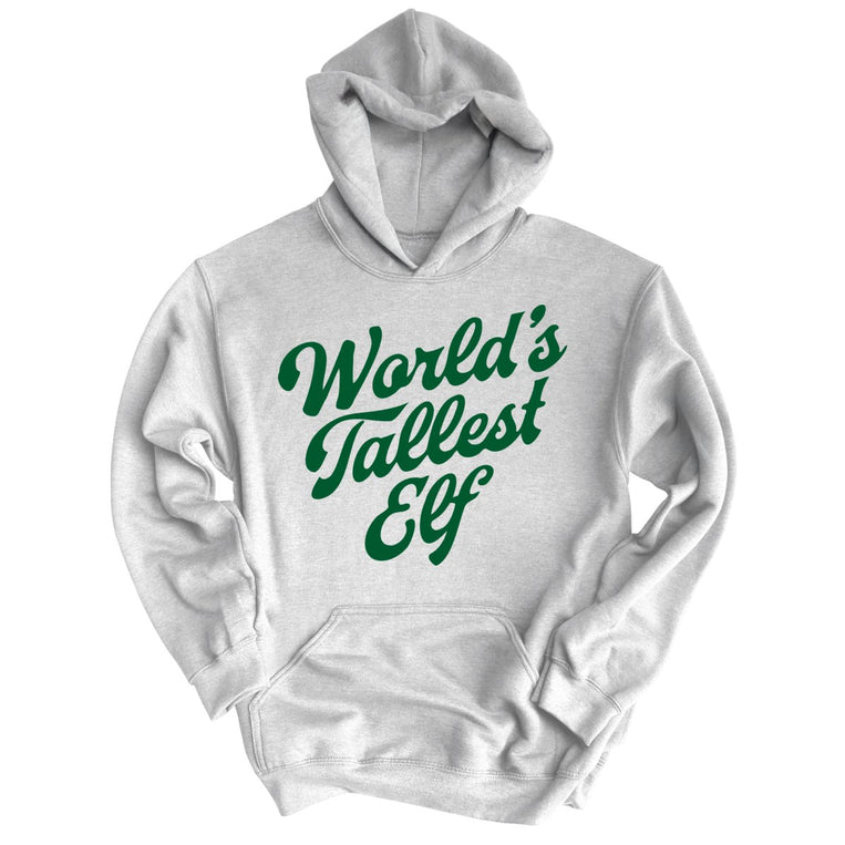 World's Tallest Elf Graphic Hoodie - Grey Heather
