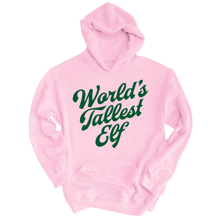 World's Tallest Elf Graphic Hoodie - Light Pink
