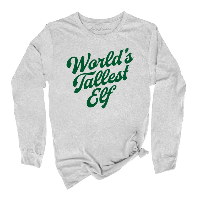 World's Tallest Elf Graphic Long Sleeve Tee - Athletic Heather