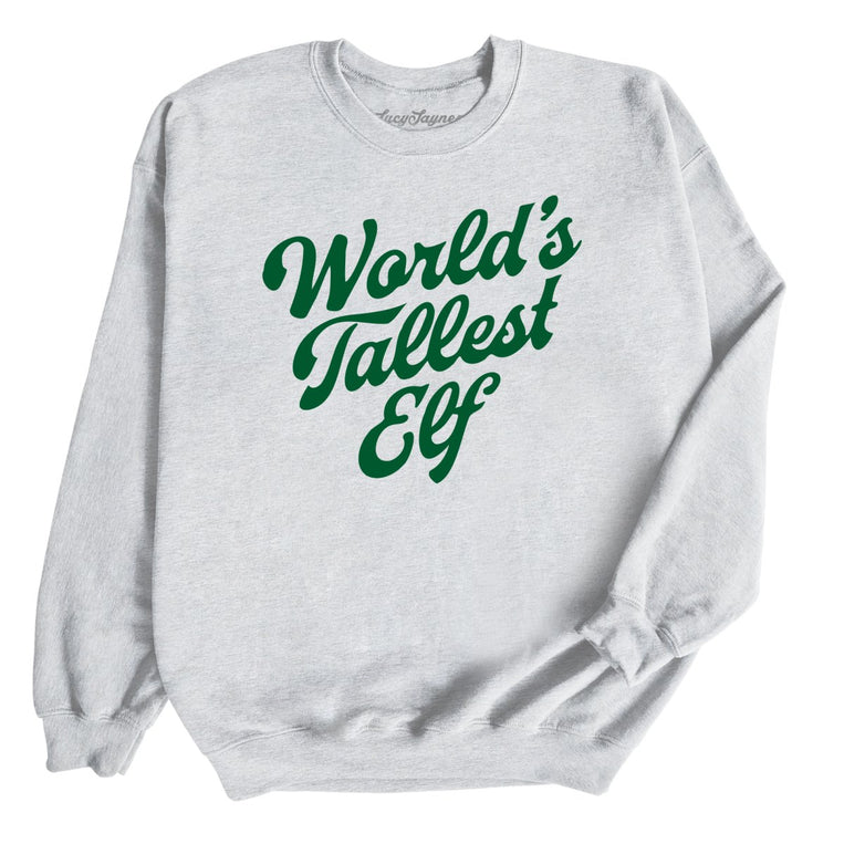 World's Tallest Elf Graphic Sweatshirt - Ash