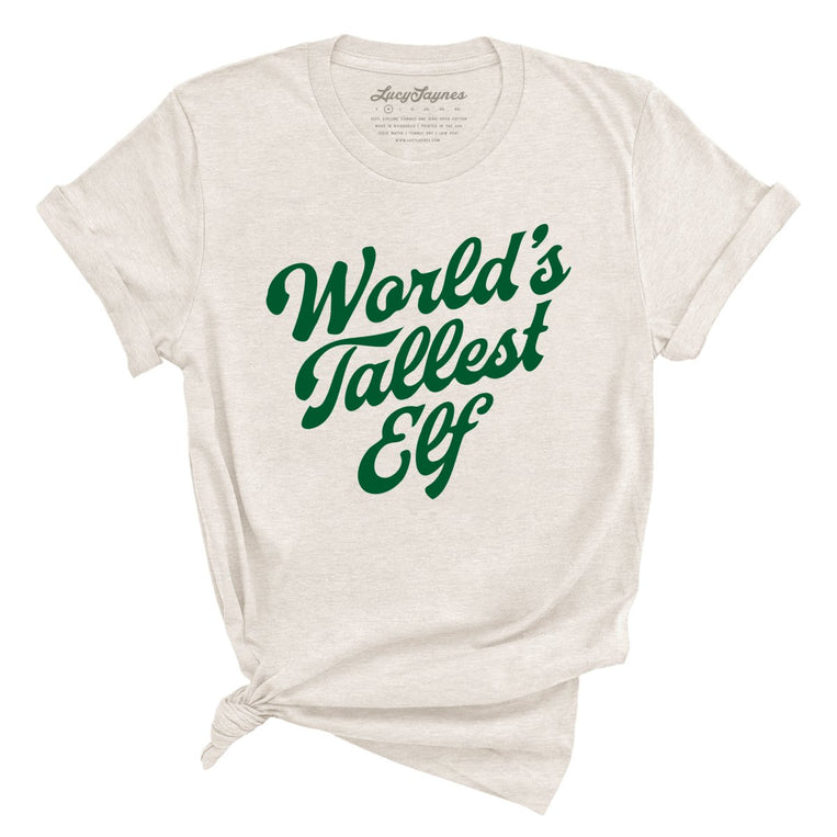 World's Tallest Elf Graphic Tee - Heather Dust