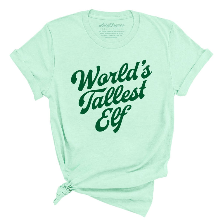 World's Tallest Elf Graphic Tee - Heather Mint