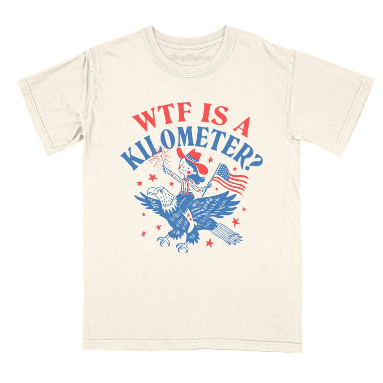WTF Is A Kilometer Comfort Colors Graphic Tee - Ivory