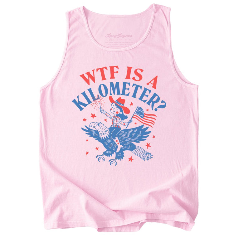 WTF Is A Kilometer Comfort Colors Graphic Tank Top - Blossom