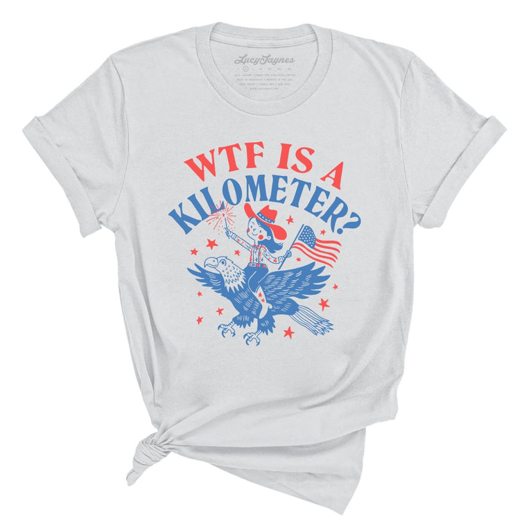 WTF Is A Kilometer Graphic Tee - Silver