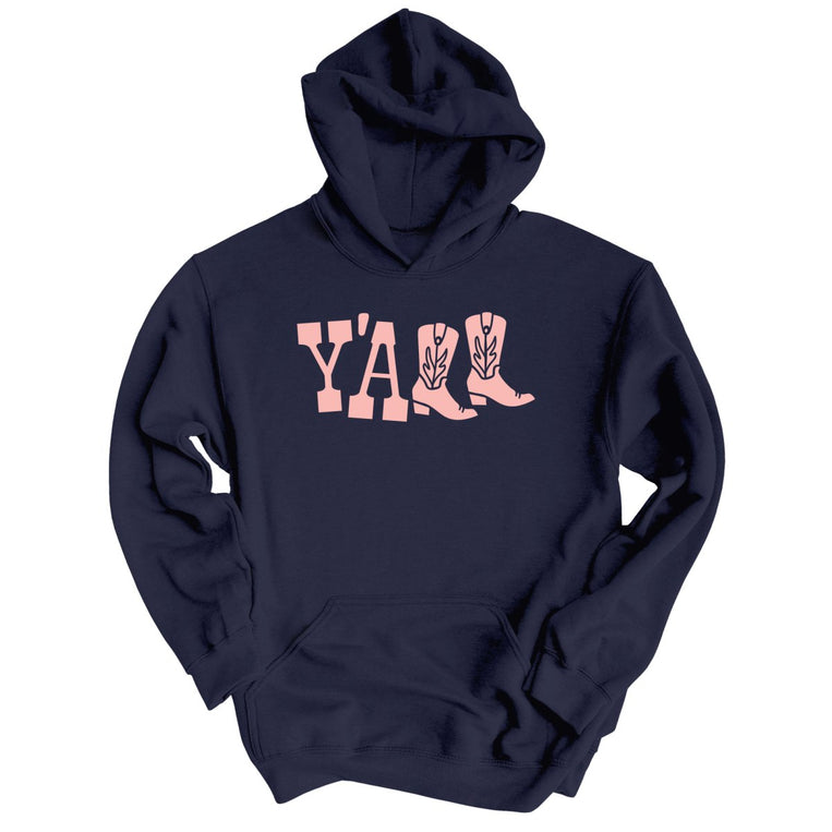 Y'all Boots Graphic Hoodie - Classic Navy
