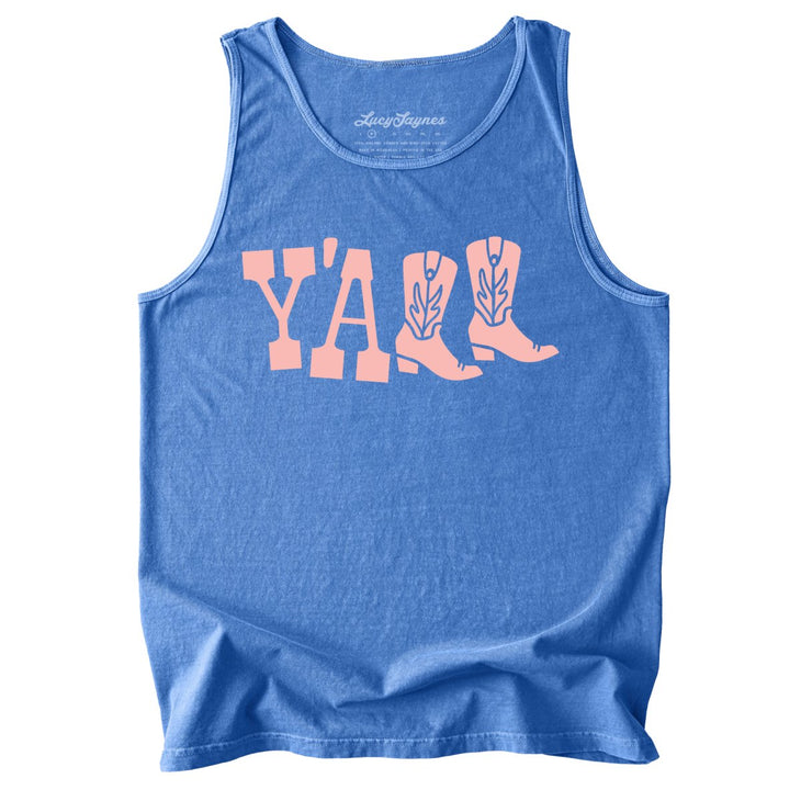 Y'all Boots Comfort Colors Tank Top
