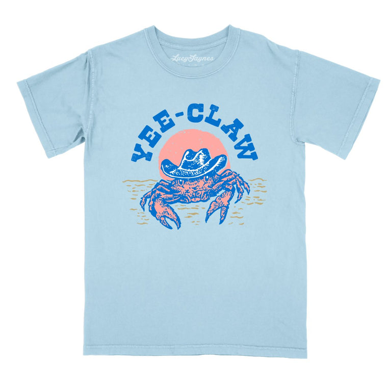 Yee Claw Comfort Colors Graphic Tee - Chambray