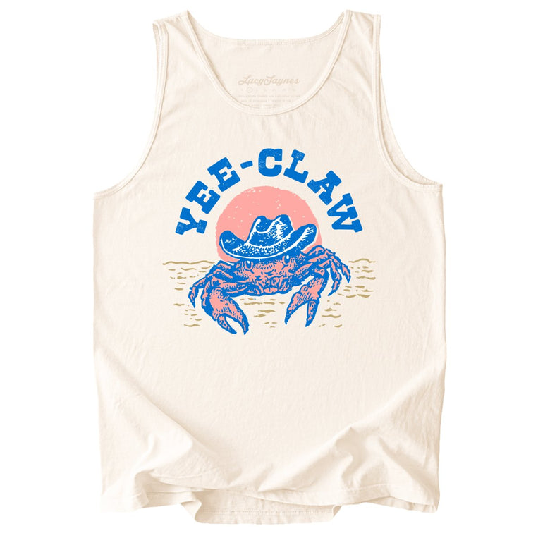 Yee Claw Comfort Colors Graphic Tank Top - Ivory