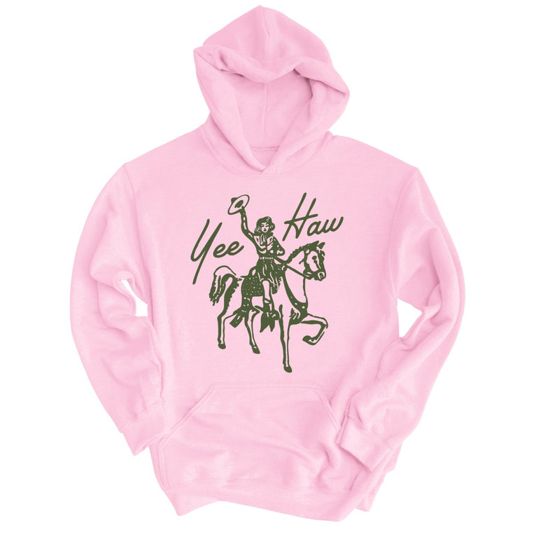 Yee Haw Graphic Hoodie - Light Pink