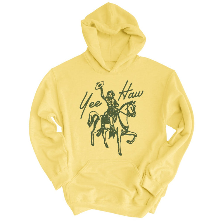 Yee Haw Graphic Hoodie - Light Yellow