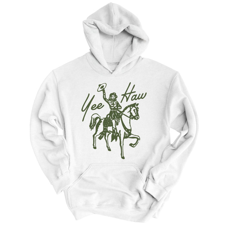 Yee Haw Graphic Hoodie - White