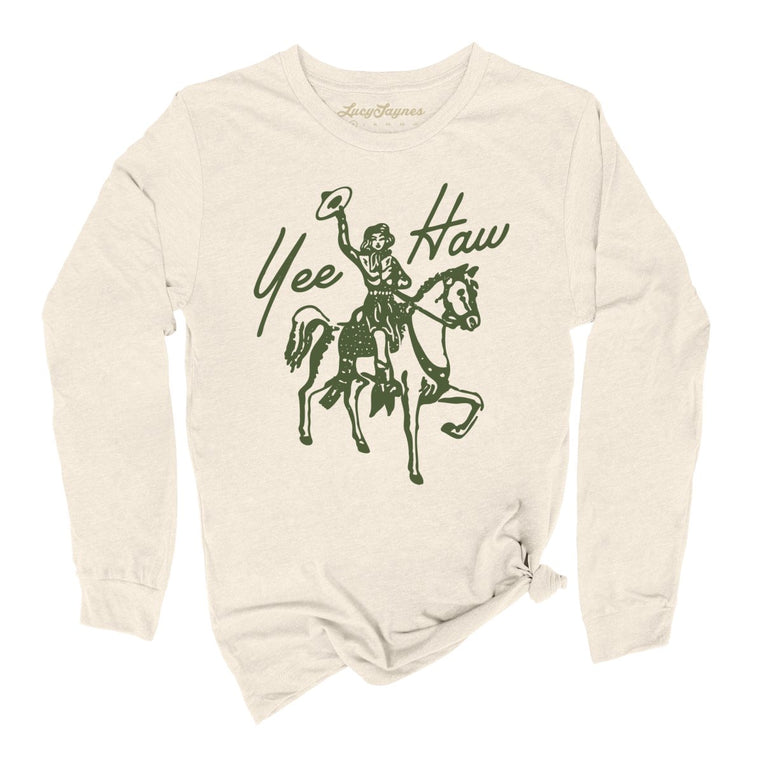 Yee Haw Graphic Long Sleeve Tee - Natural