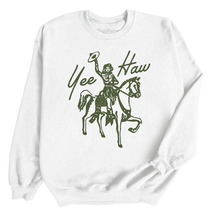 Yee Haw Graphic Sweatshirt - White