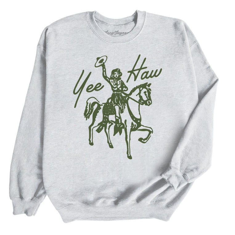 Yee Haw Graphic Sweatshirt - Ash