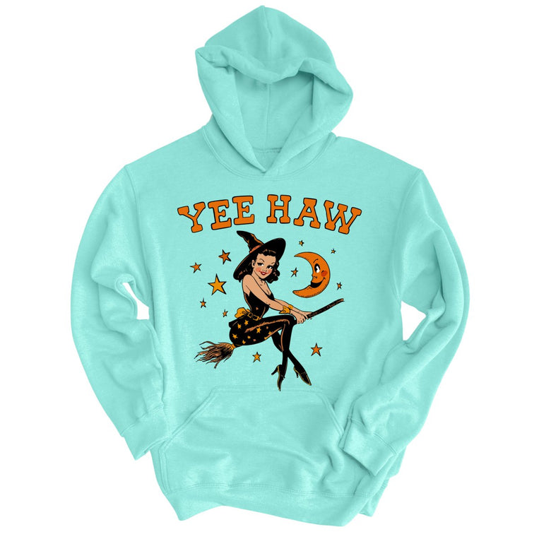 Yee Haw Witch Graphic Hoodie - Mint