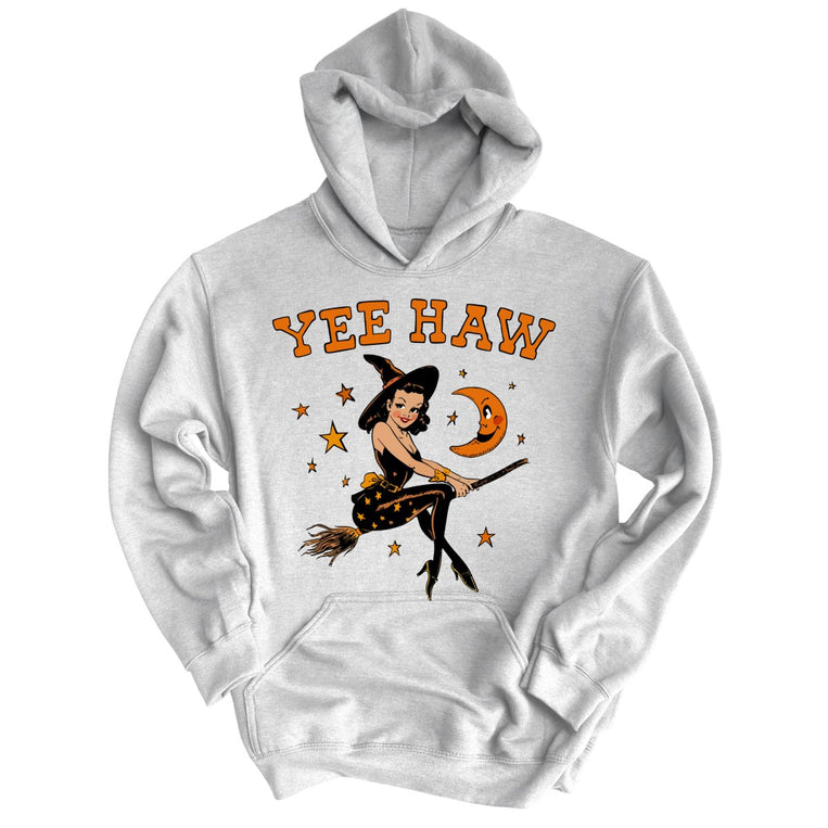 Yee Haw Witch Graphic Hoodie - Grey Heather
