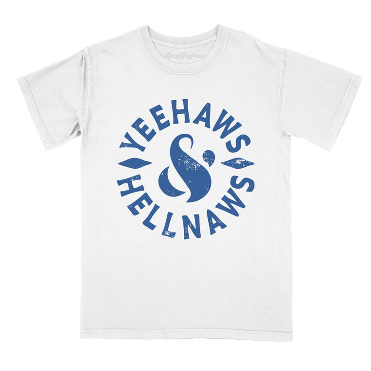Yeehaws and Hellnaws Comfort Colors Graphic Tee - White