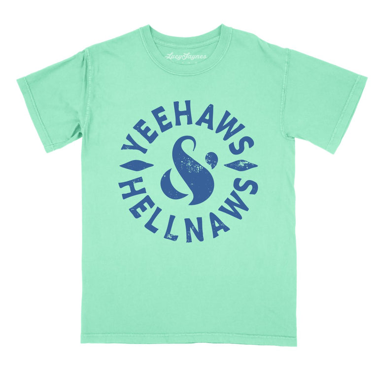 Yeehaws and Hellnaws Comfort Colors Graphic Tee - Island Reef