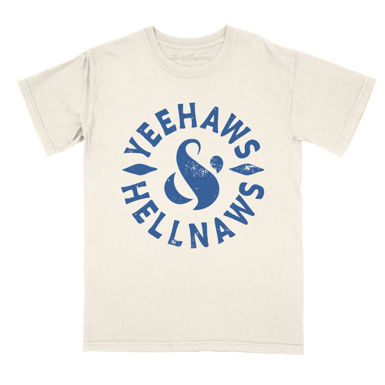 Yeehaws and Hellnaws Comfort Colors Graphic Tee - Ivory