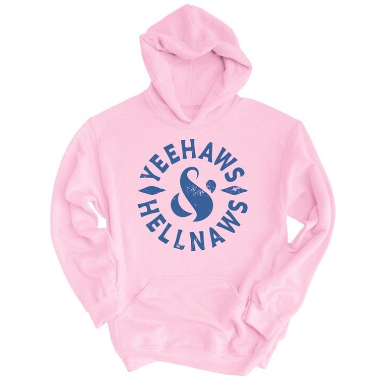 Yeehaws and Hellnaws Graphic Hoodie - Light Pink