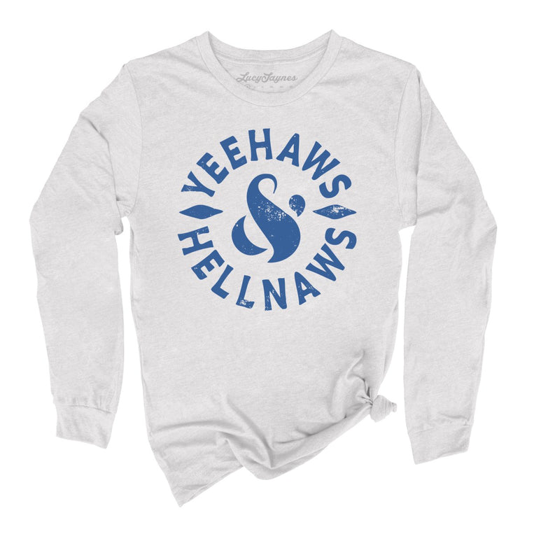 Yeehaws and Hellnaws Graphic Long Sleeve Tee - Ash