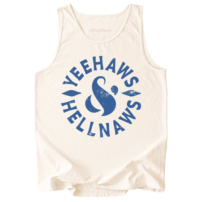 Yeehaws and Hellnaws Comfort Colors Graphic Tank Top - Ivory