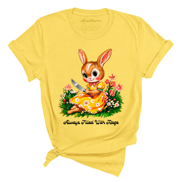 Always Filled With Rage Graphic Tee - Yellow